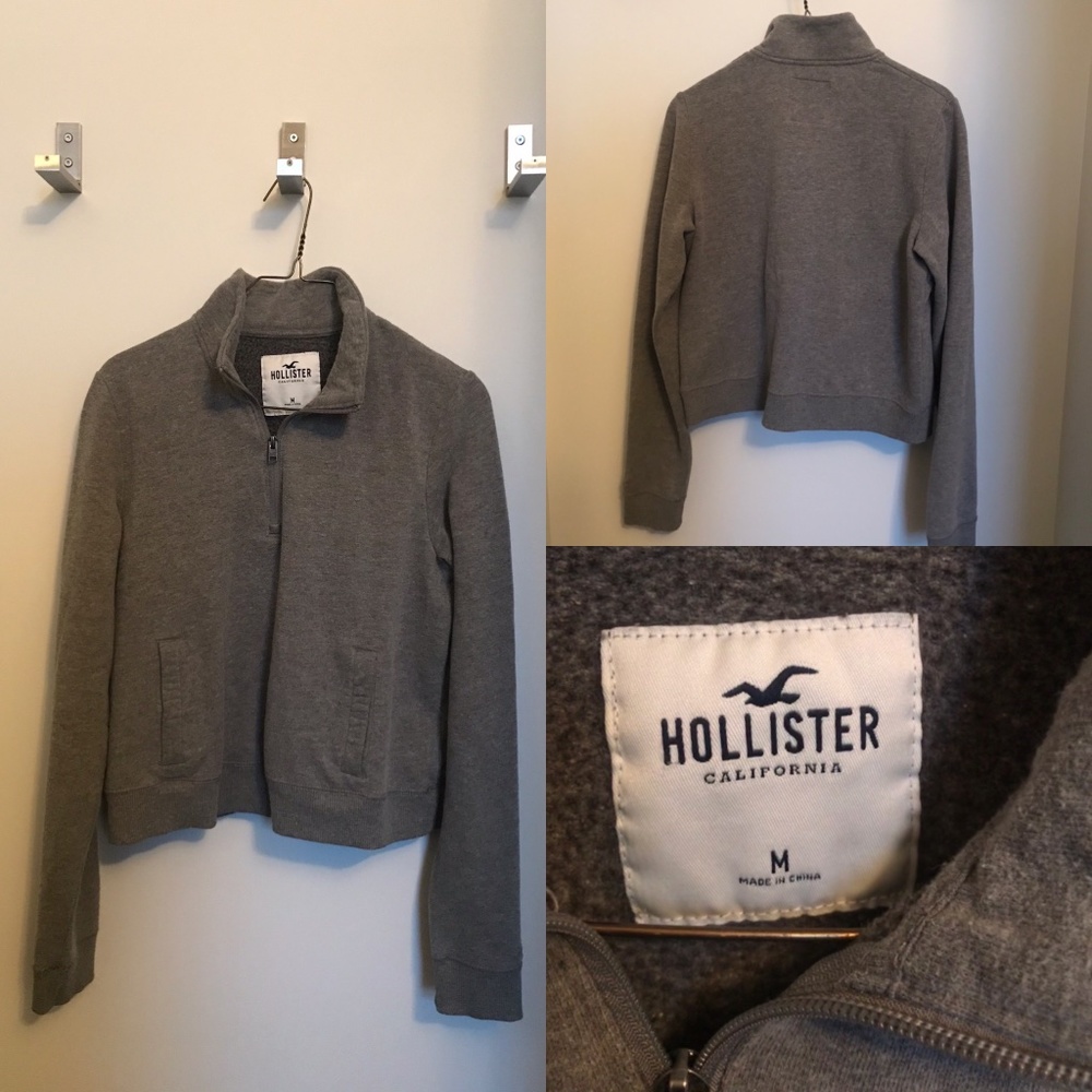 Hollister Half Zip Fleece Top